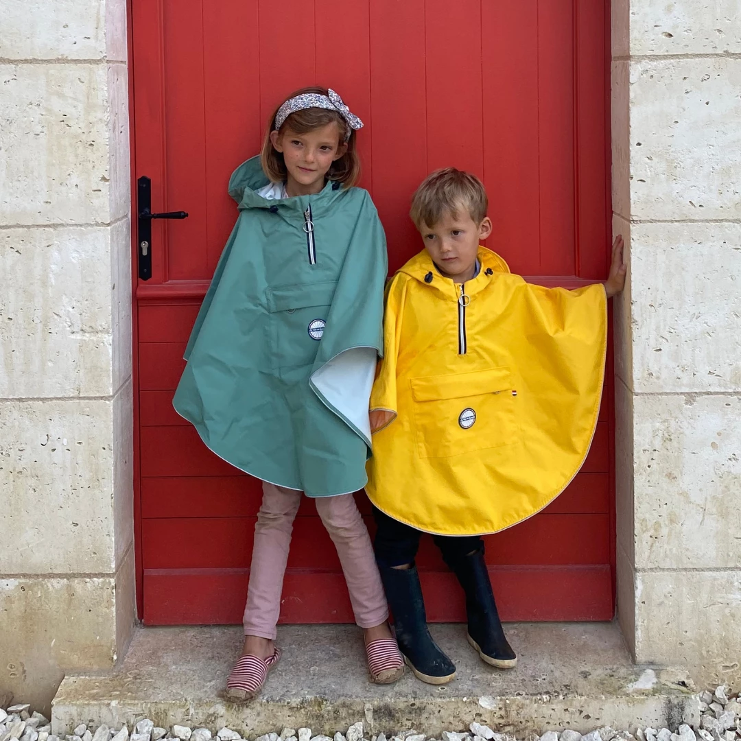 Le Temps Des Grenouilles Poncho De Pluie Vélo ENFANT – Image 3