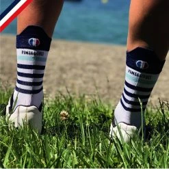 Pente Douce Chaussettes De Cyclisme : Marinière Bleue